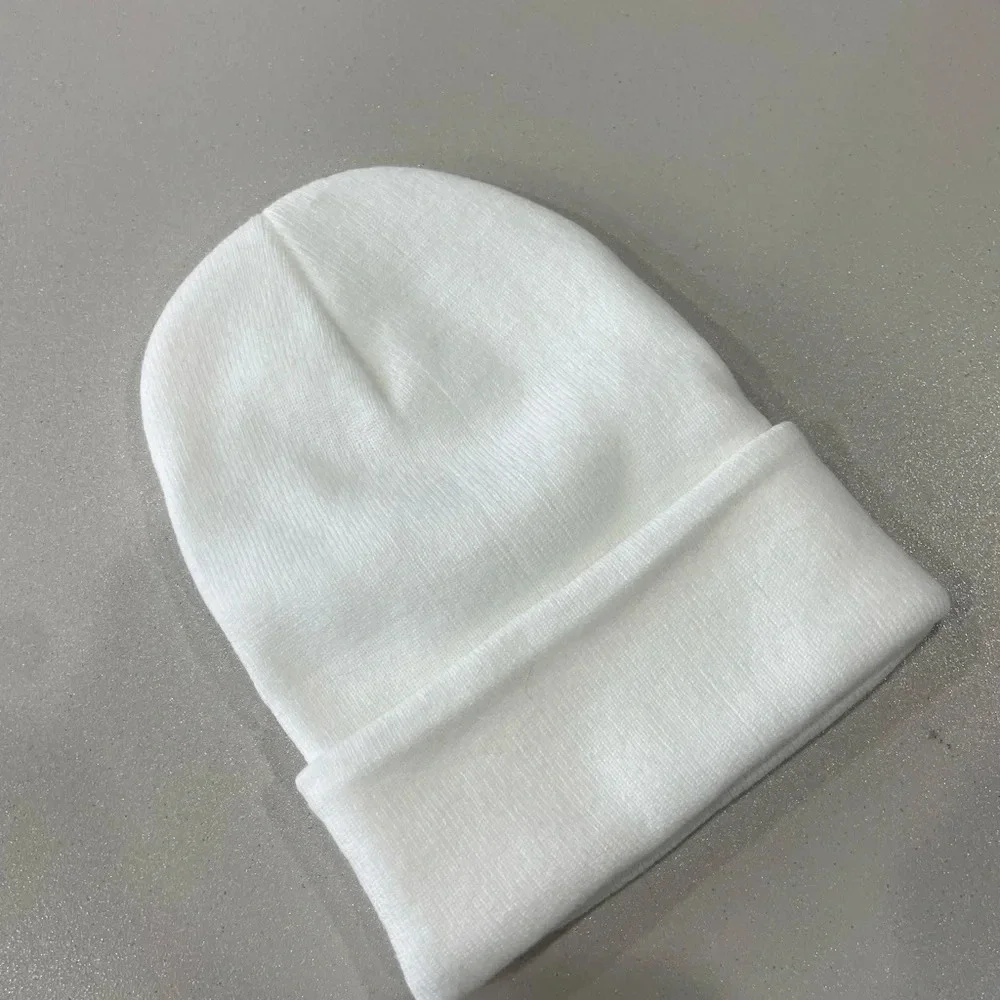 White Beanie Hat 100% Acrylic